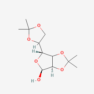 molecular formula C12H20O6 B7796081 (3aS,4S,6R,6aS)-6-((R)-2,2-Dimethyl-1,3-dioxolan-4-yl)-2,2-dimethyltetrahydrofuro[3,4-d][1,3]dioxol-4-ol 