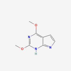 molecular formula C8H9N3O2 B7796089 2,4-dimethoxy-1H-pyrrolo[2,3-d]pyrimidine 