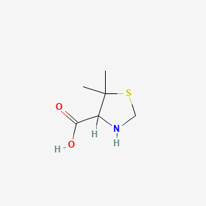 molecular formula C6H11NO2S B7796101 5,5-Dimethylthiazolidine-4-carboxylic acid CAS No. 39254-94-9