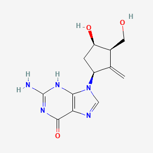 2-amino-9-[(1S,3R,4R)-4-hydroxy-3-(hydroxymethyl)-2-methylidenecyclopentyl]-3H-purin-6-one