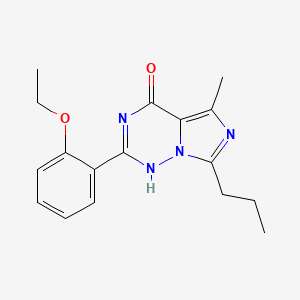 molecular formula C17H20N4O2 B7796134 2-(2-ethoxyphenyl)-5-methyl-7-propyl-1H-imidazo[5,1-f][1,2,4]triazin-4-one 