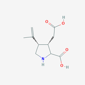 molecular formula C10H15NO4 B7796161 (3S,4S)-3-(carboxymethyl)-4-prop-1-en-2-ylpyrrolidine-2-carboxylic acid 