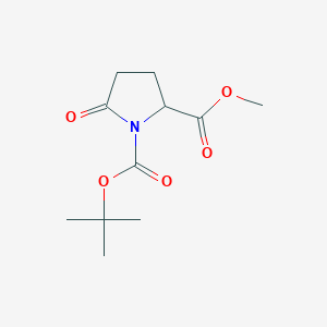 molecular formula C11H17NO5 B7796205 1-tert-Butyl 2-methyl 5-oxopyrrolidine-1,2-dicarboxylate 