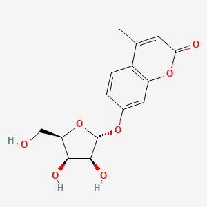 molecular formula C15H16O7 B7796244 4-Methylumbelliferyl alpha-L-arabinofuranoside 