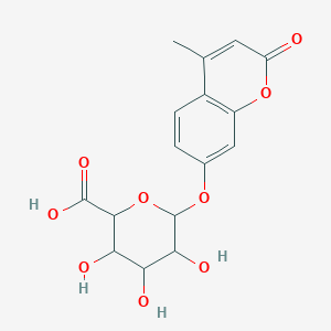 molecular formula C16H16O9 B7796255 (2S,3S,4S,5R,6S)-3,4,5-trihydroxy-6-(4-methyl-2-oxochromen-7-yl)oxyoxane-2-carboxylic acid 