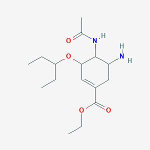 molecular formula C16H28N2O4 B7796385 Ethyl 4-acetamido-5-amino-3-pentan-3-yloxycyclohexene-1-carboxylate 