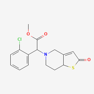 molecular formula C16H16ClNO3S B7796406 Methyl 2-(2-chlorophenyl)-2-(2-oxo-2,6,7,7a-tetrahydrothieno[3,2-c]pyridin-5(4H)-yl)acetate 
