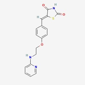 (5Z)-5-[[4-[2-(pyridin-2-ylamino)ethoxy]phenyl]methylidene]-1,3-thiazolidine-2,4-dione