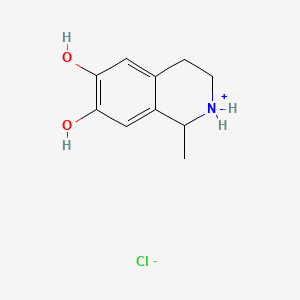 molecular formula C10H14ClNO2 B7796487 1,2,3,4-Tetrahydro-1-methyl-6,7-isoquinolinediol hydrochloride 
