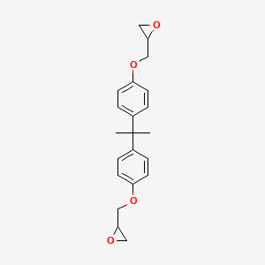 molecular formula C21H24O4<br>C21H24O4<br>C2H3OCH2OC6H3C3H6C6H5OCH2C2H3O B7796626 Bisphenol A diglycidyl ether CAS No. 91384-80-4