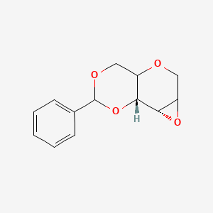 molecular formula C13H14O4 B7796683 1,5:2,3-Dianhydro-4,6-O-benzylidene-D-erythro-hexitol 