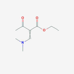 molecular formula C9H15NO3 B7796685 ethyl 2-acetyl-3-(dimethylamino)acrylate 