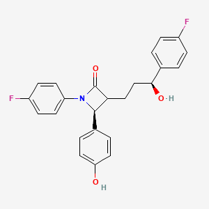molecular formula C24H21F2NO3 B7796690 (4S)-1-(4-氟苯基)-3-[(3S)-3-(4-氟苯基)-3-羟丙基]-4-(4-羟苯基)-2-氮杂环丁酮 