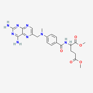 molecular formula C22H26N8O5 B7796755 Dimethyl 2-[[4-[(2,4-diaminopteridin-6-yl)methyl-methylamino]benzoyl]amino]pentanedioate 