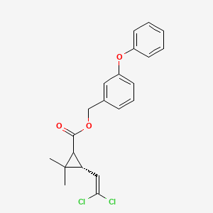 molecular formula C21H20Cl2O3 B7796788 (3-phenoxyphenyl)methyl (3R)-3-(2,2-dichloroethenyl)-2,2-dimethylcyclopropane-1-carboxylate 