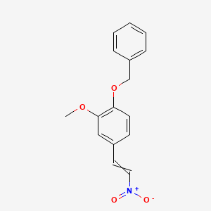 molecular formula C16H15NO4 B7796803 4-Benzyloxy-3-methoxynitrostyrene 