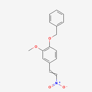 molecular formula C16H15NO4 B7796803 4-苄氧基-3-甲氧基硝基苯乙烯 