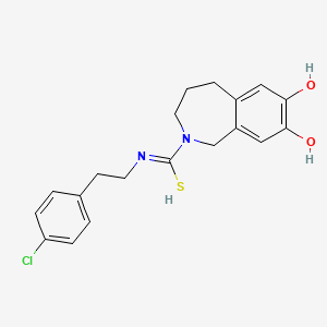 N-[2-(4-chlorophenyl)ethyl]-7,8-dihydroxy-1,3,4,5-tetrahydro-2-benzazepine-2-carboximidothioic acid