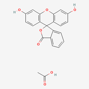 molecular formula C22H16O7 B7796845 Acetic acid;3',6'-dihydroxyspiro[2-benzofuran-3,9'-xanthene]-1-one 