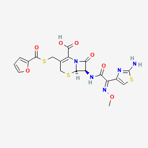 molecular formula C19H17N5O7S3 B7796850 Excenel CAS No. 120882-20-4
