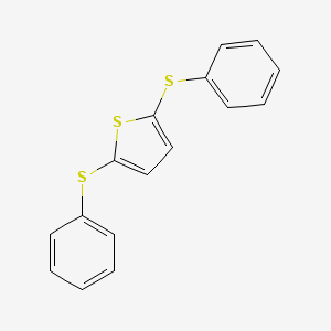molecular formula C16H12S3 B7796961 2,5-Bis(phenylthio)thiophene 