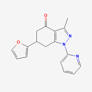 6-(furan-2-yl)-3-methyl-1-pyridin-2-yl-6,7-dihydro-5H-indazol-4-one