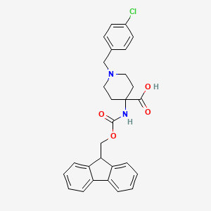 molecular formula C28H27ClN2O4 B7797151 4-(Fmoc-amino)-1-(4-chlorobenzyl)-4-carboxypiperidine 