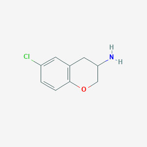 molecular formula C9H10ClNO B7797187 6-CHLORO-3,4-DIHYDRO-2H-1-BENZOPYRAN-3-AMINE 