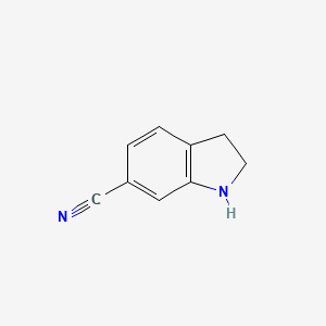 molecular formula C9H8N2 B7797193 2,3-Dihydro-1H-indole-6-carbonitrile 