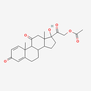 molecular formula C23H28O6 B7797227 17-Hydroxy-3,11,20-trioxopregna-1,4-dien-21-yl acetate 