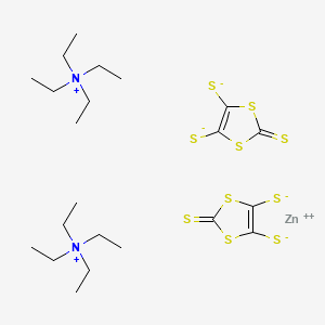 molecular formula C22H40N2S10Zn B7797353 Bis(tetraethylammonium) bis(2-thioxo-1,3-dithiole-4,5-dithiolato)zincate 