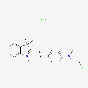 3H-Indolium, 2-[2-[4-[(2-chloroethyl)methylamino]phenyl]ethenyl]-1,3,3-trimethyl-, chloride (1:1)