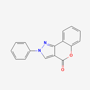 molecular formula C16H10N2O2 B7797406 2-Phenyl-1,2-diazacyclopenta[c][1]benzopyran-4(2H)-one 