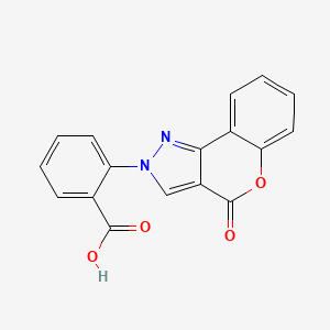 molecular formula C17H10N2O4 B7797408 2-(4-Oxochromeno[4,3-c]pyrazol-2-yl)benzoic acid 