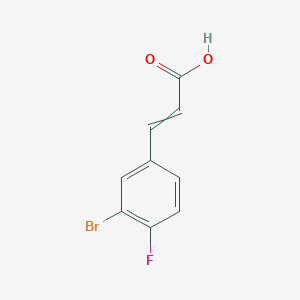 molecular formula C9H6BrFO2 B7797523 2-Propenoic acid, 3-(3-bromo-4-fluorophenyl)- 