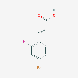 molecular formula C9H6BrFO2 B7797525 3-(4-Bromo-2-fluorophenyl)-2-propenoic acid 