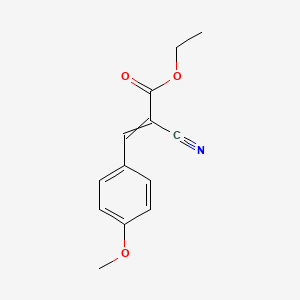 molecular formula C13H13NO3 B7797725 2-Propenoic acid, 2-cyano-3-(4-methoxyphenyl)-, ethyl ester 