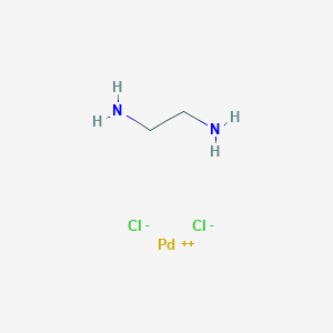 molecular formula C2H8Cl2N2Pd B7797857 Palladium, dichloro(1,2-ethanediamine-N,N')-, (SP-4-2)- 