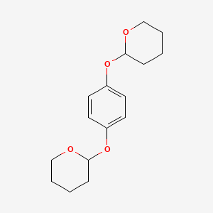 molecular formula C16H22O4 B7798343 2-[4-(tetrahydro-2H-pyran-2-yloxy)phenoxy]tetrahydro-2H-pyran CAS No. 2139-44-8