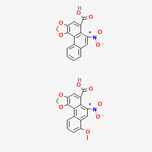 molecular formula C33H20N2O13 B7798352 8-Methoxy-6-nitronaphtho[2,1-g][1,3]benzodioxole-5-carboxylic acid;6-nitronaphtho[2,1-g][1,3]benzodioxole-5-carboxylic acid 