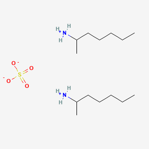 molecular formula C14H36N2O4S B7798503 Heptan-2-ylazanium;sulfate 