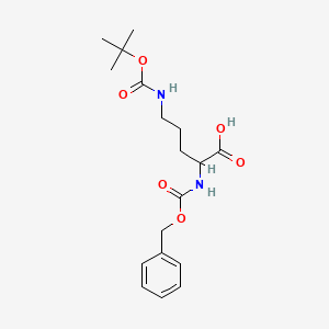 molecular formula C18H26N2O6 B7798922 5-[(2-Methylpropan-2-yl)oxycarbonylamino]-2-(phenylmethoxycarbonylamino)pentanoic acid 