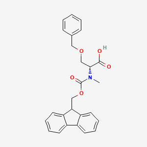 molecular formula C26H25NO5 B7798997 (2R)-2-[9H-fluoren-9-ylmethoxycarbonyl(methyl)amino]-3-phenylmethoxypropanoic acid 