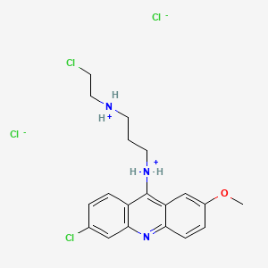 molecular formula C19H21Cl2N3O.2ClH<br>C19H23Cl4N3O B7799038 6-氯-9-((3-((2-氯乙基)氨基)丙基)氨基)-2-甲氧基吖啶二盐酸盐 