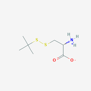 molecular formula C7H15NO2S2 B7799242 (2R)-2-azaniumyl-3-(tert-butyldisulfanyl)propanoate 