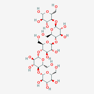 beta-D-glucopyranosyl-(1->4)-beta-D-glucopyranosyl-(1->4)-beta-D-glucopyranosyl-(1->4)-beta-D-glucopyranosyl-(1->4)-D-glucopyranose