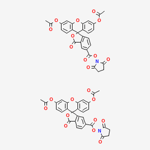 molecular formula C58H38N2O22 B7799389 5(6)-Carboxyfluorescein diacetate succinimidyl ester 