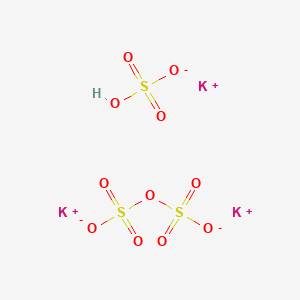 molecular formula HK3O11S3 B7799436 Tripotassium;hydrogen sulfate;sulfonato sulfate 