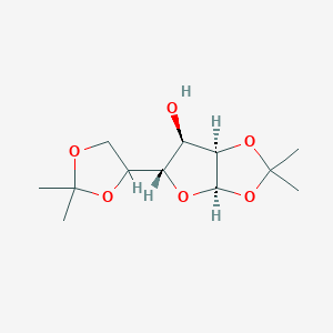 molecular formula C12H20O6 B7799698 (3aR,3aalpha,6aalpha)-2,2-Dimethyl-5alpha-(2,2-dimethyl-1,3-dioxolane-4-yl)tetrahydrofuro[2,3-d]-1,3-dioxole-6beta-ol 