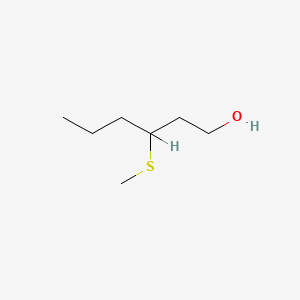 molecular formula C7H16OS B7799782 3-(Methylthio)-1-hexanol CAS No. 90180-89-5